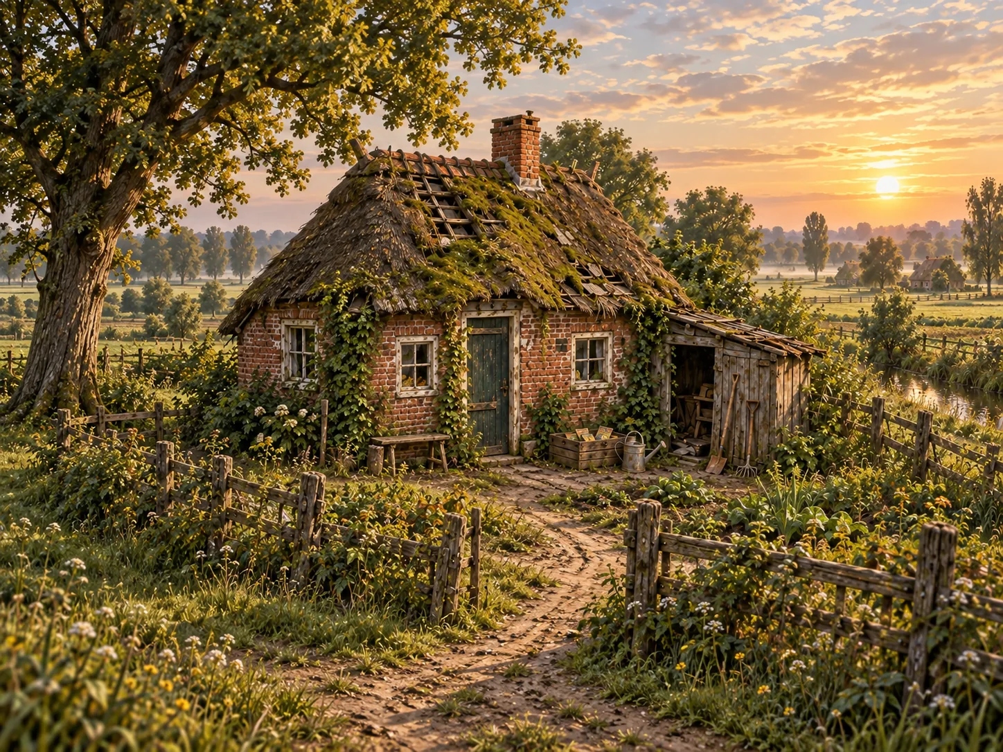 De kleine vervallen boerderij waarmee je begint